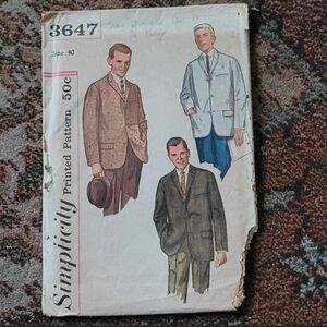 Men's 50s Classic Blazer Pattern
